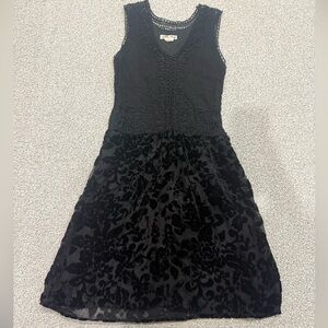 Anthropologie Lace and Velvet Dress